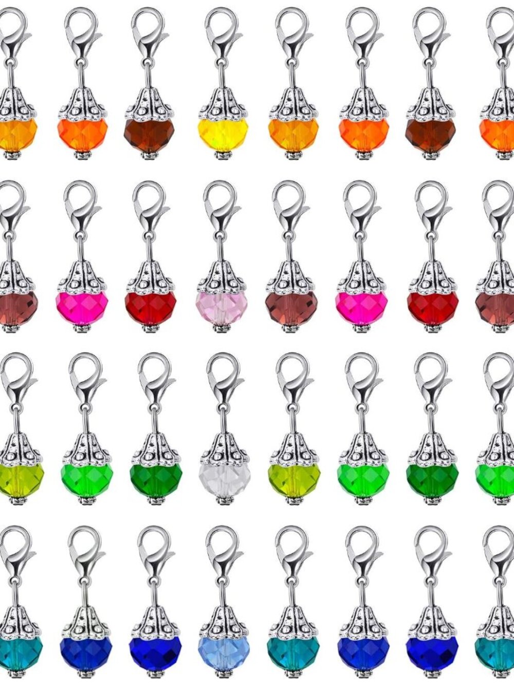 40 Pcs Teardrop Beads for Jewelry Making, Assorted Colors